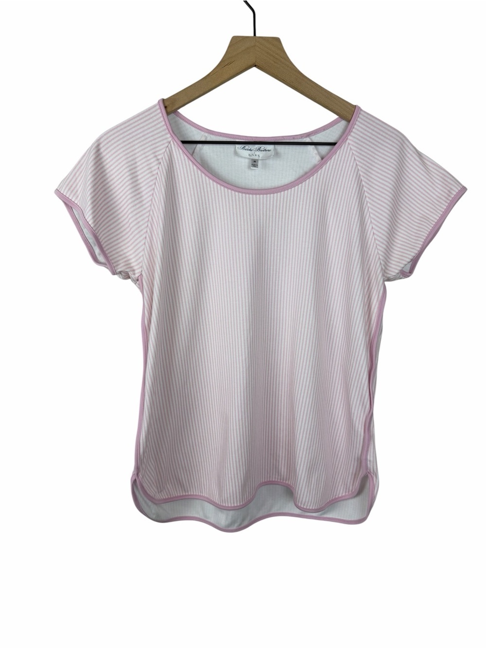 Brooks Brothers x LAKE Pajama Top Pink White Stripe